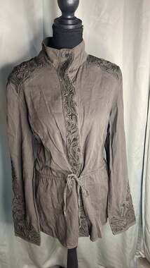 Love Sam 100% Cotton Utililty Style Jacket with Beading Size Medium